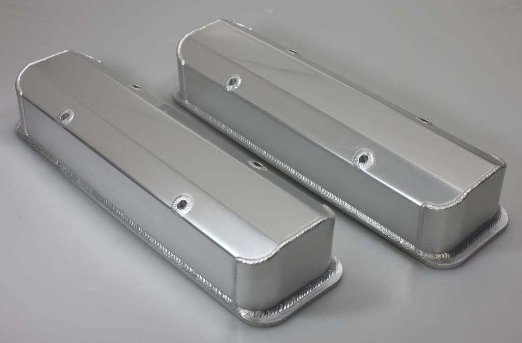 Sbc Fabricated Aluminum Valve Covers No Hole 8091 2 Ebay